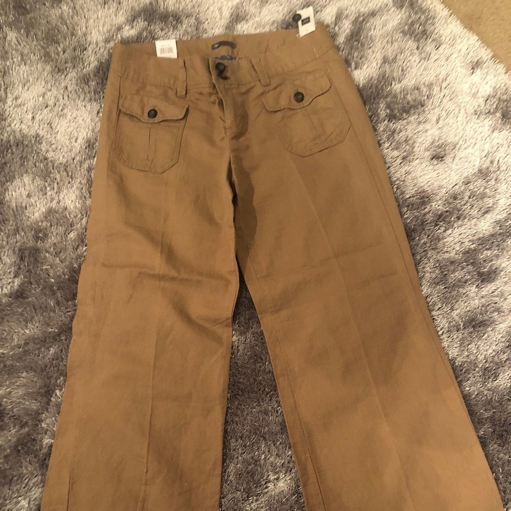 Gap Tan Wide leg Pants.